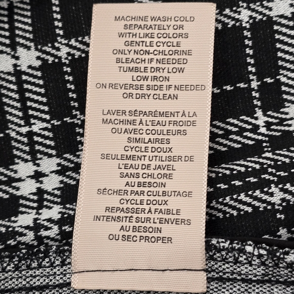 Philosophy Black White Jacquard Open Front Power Blazer Size Medium - Picture 6 of 6